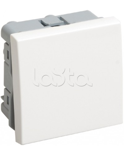 Выключатель одноклавишный (на 2 модуля) ПРАЙМЕР белый (ВКО-21-00-П) IEK CKK-40D-VO2-K01 в Первоуральске Аксессуары для кабель-канала Pintop.ru