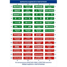 Оповещатель табло полусферическое световое Электротехника и Автоматика ЛЮКС-24 "Насосная станция пожаротушения"