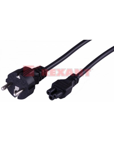 Шнур сетевой Евро 3х0.75мм² 1.8М (PVC) (с заземлением) (ноутбук) (10шт/уп) REXANT 11-1151 в Первоуральске Патч-корды и пигтейлы Pintop.ru