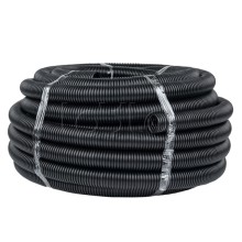 Труба гофр. ПНД с протяжкой d40 мм (25 м) черная EKF-Plast (tpnd-40n)