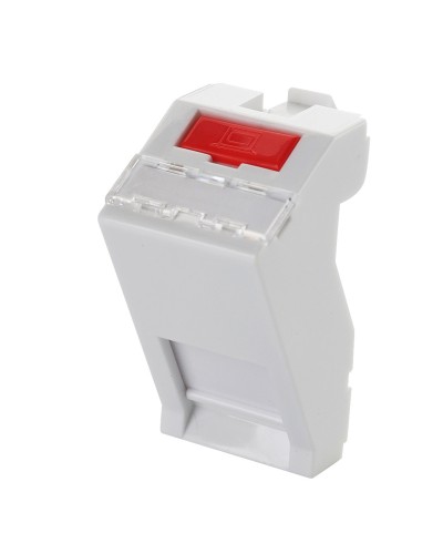 Адаптер 45 × 22,5 мм для 1 модуля Keystone, наклонный, белый Eurolan (16B-45-05WT) в Первоуральске Модули Keystone Pintop.ru