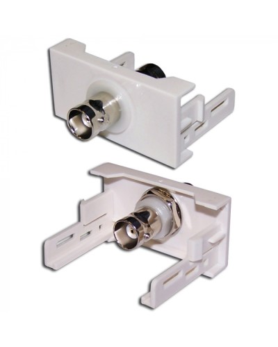 Вставка Mosaic 22.5x45 с BNC-адаптером BC-009, белая LANMASTER (LAN-WA-LP-BNC-WH) в Первоуральске Коннекторы и разъемы Pintop.ru