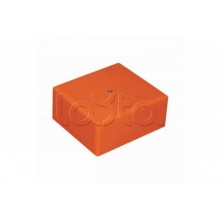 Коробка огн. с глад. стенками,без галогена, заземление, IP41, 9P, (1,5-4мм2) (оранж) ОКЛ Экопласт 46161PE-HF