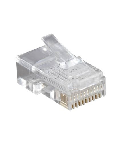 Разъем RJ-50(10P10C), универсальный (для одножильного и многожильного кабеля), для круглого кабеля, напыление 6µ/ 6 микродюймов (10шт) Hyperline PLUG-10P10C-U-06 в Первоуральске Коннекторы и разъемы Pintop.ru