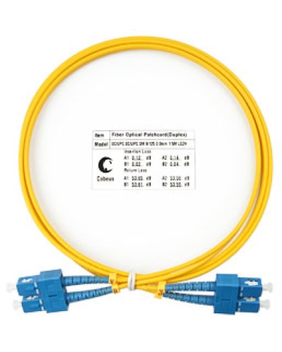 Патч-корд волоконно-оптический SM 9/125 duplex SC/SC LSZH (1,5 м) Cabeus FOP(d)-9-SC-SC-1,5M в Первоуральске Патч-корды оптические Pintop.ru