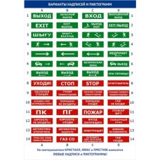 Оповещатель двустороннее световое табло Электротехника и Автоматика ЛЮКС-12 Д "Выход по лестнице вниз"