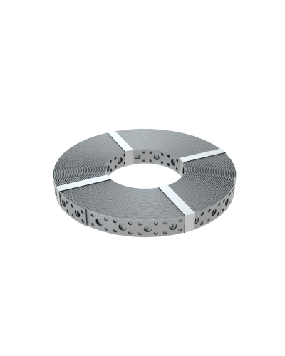 Перфорированная монтажная лента 20х1,0 мм (упак. 25 м) КМ-Профиль (PF1.0-20) в Первоуральске Аксессуары для лотков Pintop.ru