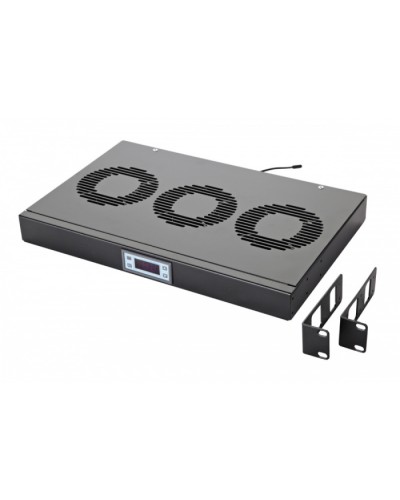 Панель вентиляционная с 3 вентиляторами, с контроллером Eurolan 60A-91-10-30BL в Первоуральске Вентиляторные модули Pintop.ru