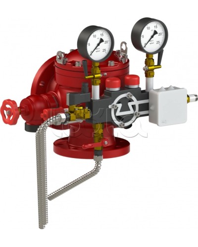 Узел управления дренчерный с комбинированным приводом Спецавтоматика УУ-Д100/1,6 (Э24, Г0,07)-ВФ.О4 в Первоуральске Устройства пуска водяного пожаротушения Pintop.ru