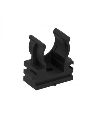 CFQ16 Держатель (клипса) для труб, для монтажного пистолета D16мм, цвет чёрный (50шт) Экопласт (41516BL) в Первоуральске Держатели, клипсы, скобы Pintop.ru