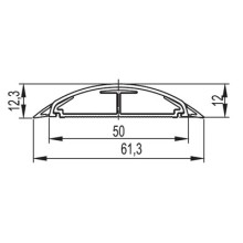 Канал напольный 50х12 мм CSP-F, белый DKC 01031