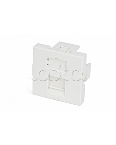 Вставка 45x45 (аналог Mosaic) для 1 модуля формата Keystone Jack, со шторкой Hyperline SIP2-1K-M45-45 в Первоуральске Модули Keystone Pintop.ru