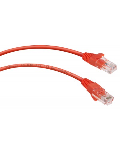 Патч-корд UTP, категория 5e, 0.5 м, неэкранированный, красный Cabeus PC-UTP-RJ45-Cat.5e-0.5m-RD в Первоуральске Патчкорды (медные) Pintop.ru