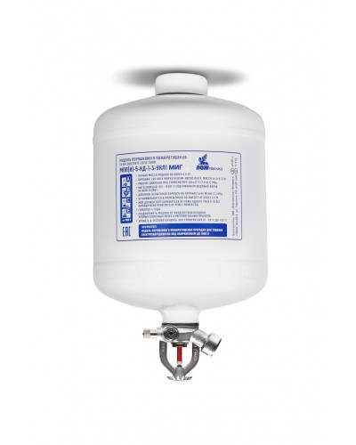 Модуль порошкового пажаротушения ПОЖТЕХНИКА МПП-5/68 МИГ (температура срабатывания +68°С) (белый) в Первоуральске Модули порошковые Pintop.ru