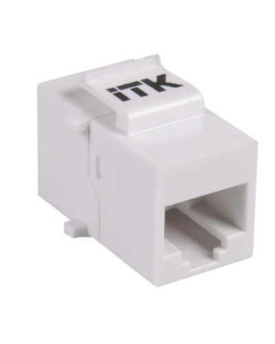 Проходной адаптер кат.5E UTP, RJ45-RJ45, тип Keystone Jack ITK CS7-1C5EU в Первоуральске Проходные адаптеры RJ-45 и разветвители Pintop.ru