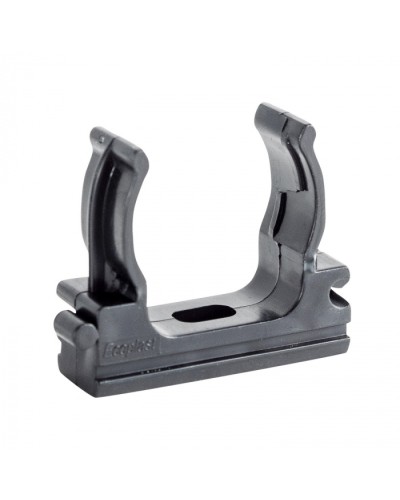 CF32G Держатель (клипса), без галогена, для труб D32мм, цвет чёрный (10шт) Экопласт (41732-10HF-BL) в Первоуральске Держатели, клипсы, скобы Pintop.ru