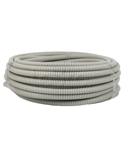 Труба гофр. ПВХ с протяжкой d16 мм (25 м) серая EKF-Plast (tg-z-16-25n) в Первоуральске Труба гофрированная Pintop.ru