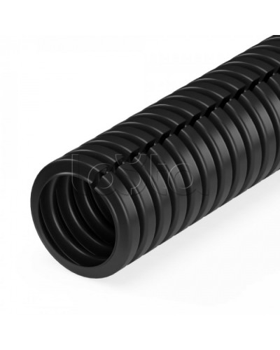 Труба гофр ПА негорючая (НГ) ст к ультраф разрезная черная dвн 7 мм, dнар 10 мм (10м/уп) Промрукав (PR02.0324) в Первоуральске Труба гофрированная Pintop.ru