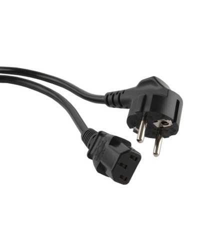 Кабель питания с заземлением Hyperline PWC-IEC13-IEC14-1,0-BK в Первоуральске Патч-корды и пигтейлы Pintop.ru