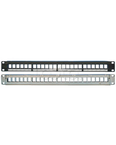 Наборная коммутационная панель 19”, 1U, 24 порта UTP/FTP Eurolan (27F-00-24BL) в Первоуральске Коннекторы Pintop.ru