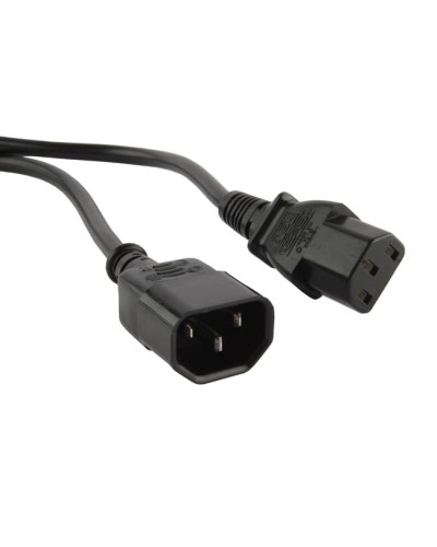 Кабель питания с заземлением Hyperline PWC-IEC13-IEC14-1.8-BK в Первоуральске Патч-корды и пигтейлы Pintop.ru