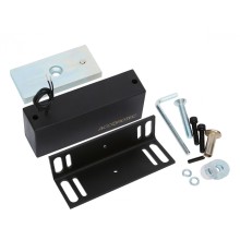 Электромагнитный влагозащищенный замок AccordTec ML-300П с уголком, цвет черный