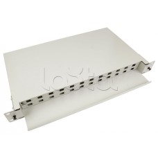 Бокс оптический 19", 1U на 24 SC/2xLC порта Cabeus ODF-19-24-SC