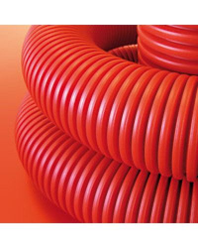 Труба гофрированная двустенная ПНД 160 мм для кабельной канализации с протяжкой DKC 121916 (50 м) в Первоуральске Труба гофрированная Pintop.ru