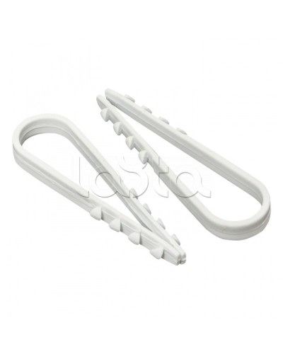 Дюбель-хомут для круглого кабеля (11-18мм) белый (100шт.) EKF PROxima (plc-ncc-11x18w) в Первоуральске Крепеж: Дюбели, шурупы, саморезы Pintop.ru