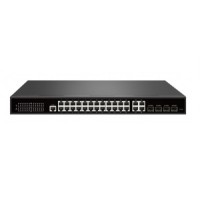 Управляемый L2 PoE коммутатор 24GE+4Uplink+4SFP, Gigabit Managed PoE Switch Tantos TSn-24GP28C4M