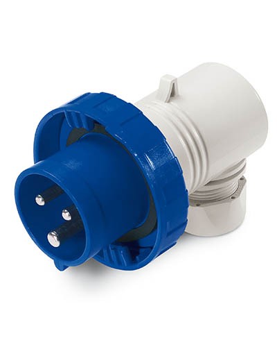 Вилка кабельная угловая IP67 16А 2P+E 230В DKC DIS2261633 в Первоуральске Аксессуары для стоек и шкафов Pintop.ru