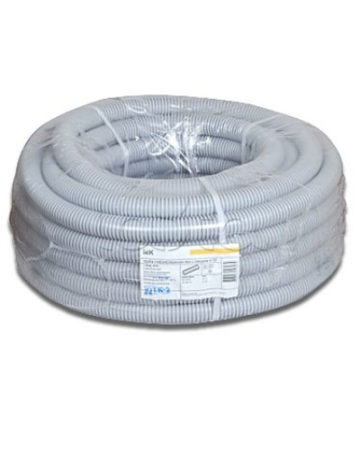 Труба гофрированная ПВХ 20 мм с зондом IEK CTG20-20-K41-100I (100 м) в Первоуральске Труба гофрированная Pintop.ru