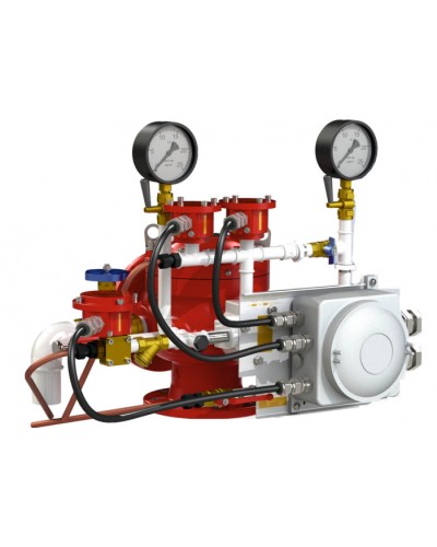 Узел управления дренчерный с комбинированным приводом Спецавтоматика УУ-Д150/1,6(Э24, Г0,07)-ВФ.О4 в Первоуральске Устройства пуска водяного пожаротушения Pintop.ru