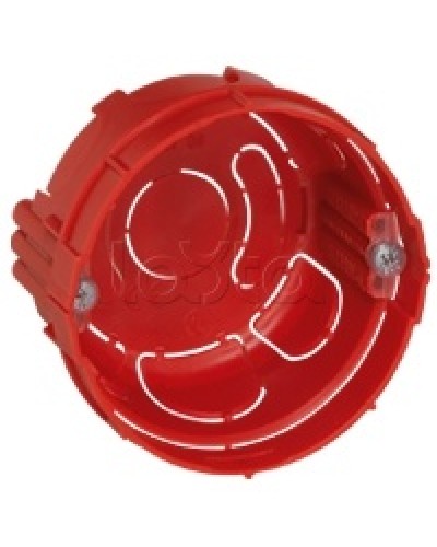 Коробка установочная D65x40мм со стык. ушками межцентр. 71мм, IP20, красный Экопласт 44660 в Первоуральске Распределительные коробки Pintop.ru