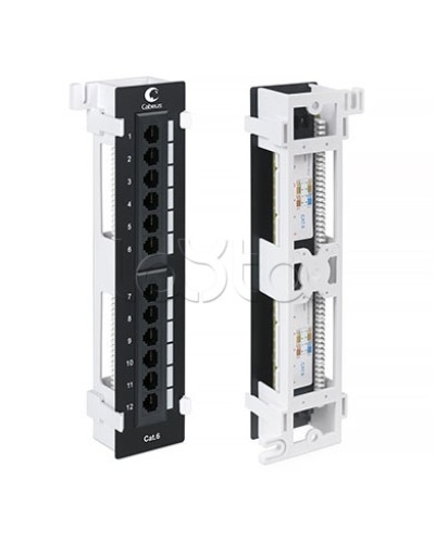 Патч-панель настенная, 12 портов RJ-45 Cabeus (PL-12-CAT.6-WL-DUAL IDC) в Первоуральске Патч панель Pintop.ru