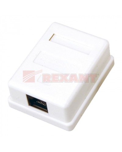 Розетка компьютерная 1xRJ-45 CAT5e (25шт/уп) REXANT 03-0121 в Первоуральске Розетки компьютерные и телефонные Pintop.ru