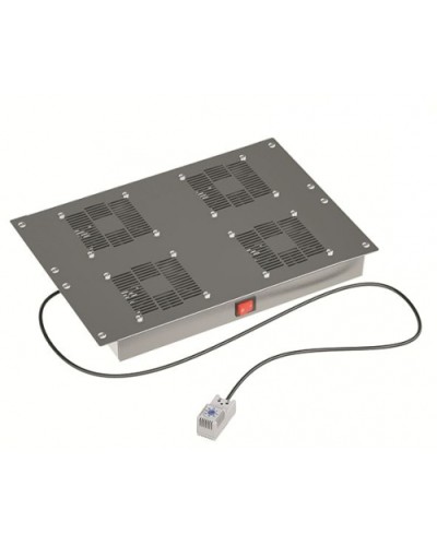 19 Вентиляторный модуль 4 вентилятора с термостатом для 19 IT-корпусов STI/CQE, RAL9005 DKC (R519VSIT4FTB) в Первоуральске Вентиляторные модули Pintop.ru