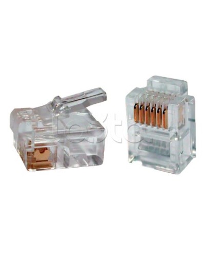 Разъём RJ12 UTP для кабеля кат.3 6P4C ITK CS3-2C3U в Первоуральске Коннекторы Pintop.ru