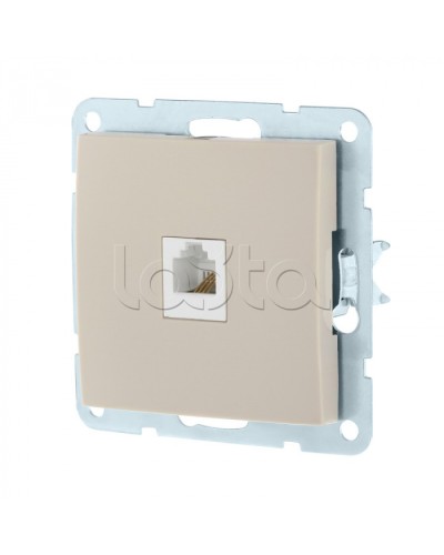 Розетка компьютерная RJ-45 кат. 5е с накладкой (бежевый) LK60 Экопласт (866101-1) в Первоуральске Розетки компьютерные и телефонные Pintop.ru