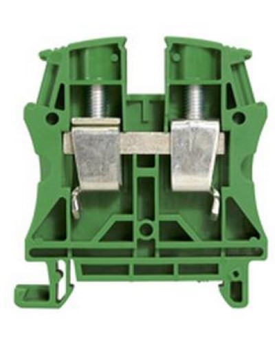 Клемма 16 мм2 однополюсная 1 вход/1 выход, шаг 12 мм, зеленая Viking Legrand 037198 в Первоуральске Клеммные колодки Pintop.ru