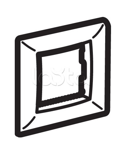 Рамка на 2 модуля (одноместная) DKC (75010B) в Первоуральске Аксессуары для кабель-канала Pintop.ru