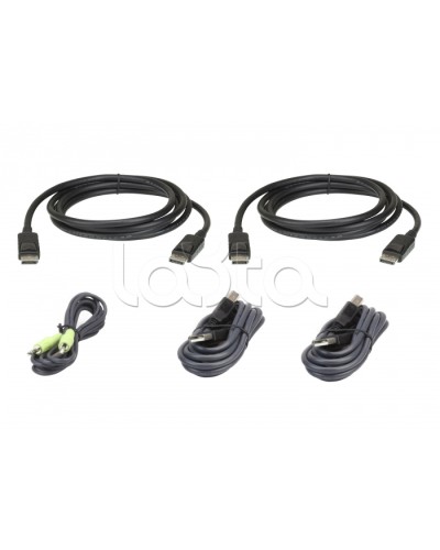Комплект кабелей USB, DisplayPort, Dual Display для защищенного KVM-переключателя (1.8м) ATEN 2L-7D02UDPX5 в Первоуральске Видеоусилители, Модуляторы, Делители Pintop.ru