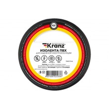 Изолента ПВХ KRANZ 0.13х15 мм, 25 м, черная (5 шт./уп.) KR-09-2106