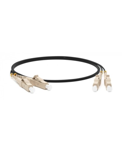 Патч-корд волоконно-оптический (шнур) MM 50/125(OM4), LC-LC, duplex, 10G/40G, LSZH, 10 м Hyperline FC-D3-504-LC/PR-LC/PR-H-10M-LSZH-BK в Первоуральске Патч-корды оптические Pintop.ru