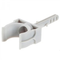 Держатель с дюбелем без шурупа для гофрированной или жесткой гладкой трубы D 20мм (100 шт/уп) Экопласт 41420