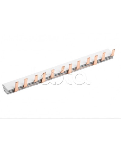 Шина соединительная типа PIN (12 штырей) 3Р 63А (22см) IEK (YNS21-3-063-22-12) в Первоуральске Клеммные колодки Pintop.ru