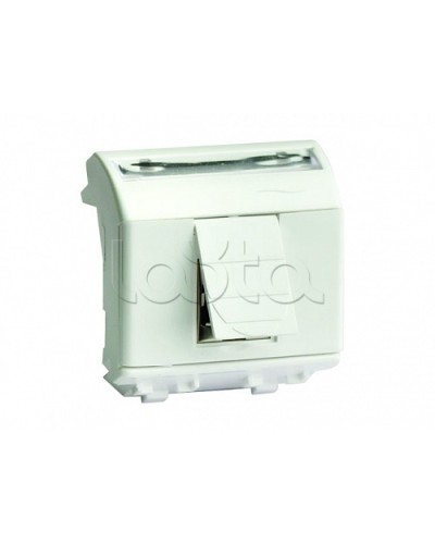 Ком.роз. RJ45 кат.5e экран., 8P8C, Brava, белая, 2мод DKC 76450B в Первоуральске Аксессуары для стоек и шкафов Pintop.ru