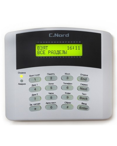 Клавиатура C.Nord K16-LCD в Первоуральске Приемно-контрольные приборы Pintop.ru
