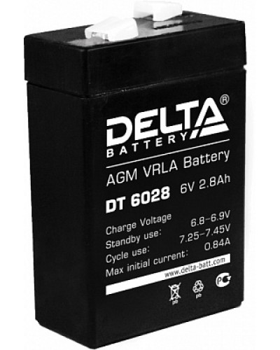 Аккумулятор свинцово-кислотный Delta DT 6028 в Первоуральске Электротехническое оборудование Pintop.ru