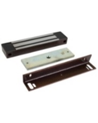 Электромагнитный замок AccordTec ML-400 KB-2 с уголком, цвет коричневый в Первоуральске Электромагнитные замки Pintop.ru